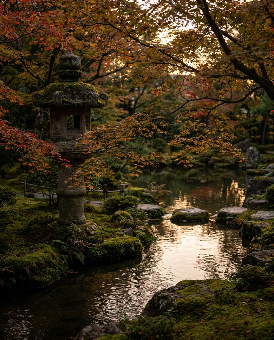 月白の日本庭園